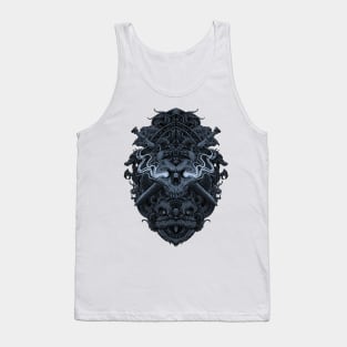 Dagger Skull Engraving Art Tank Top